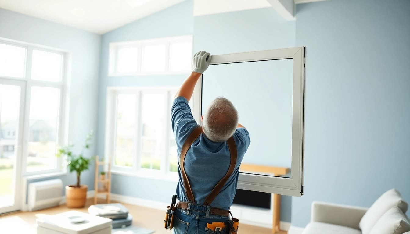 Enhance your home's comfort with expert window installation showcasing a professional at work.