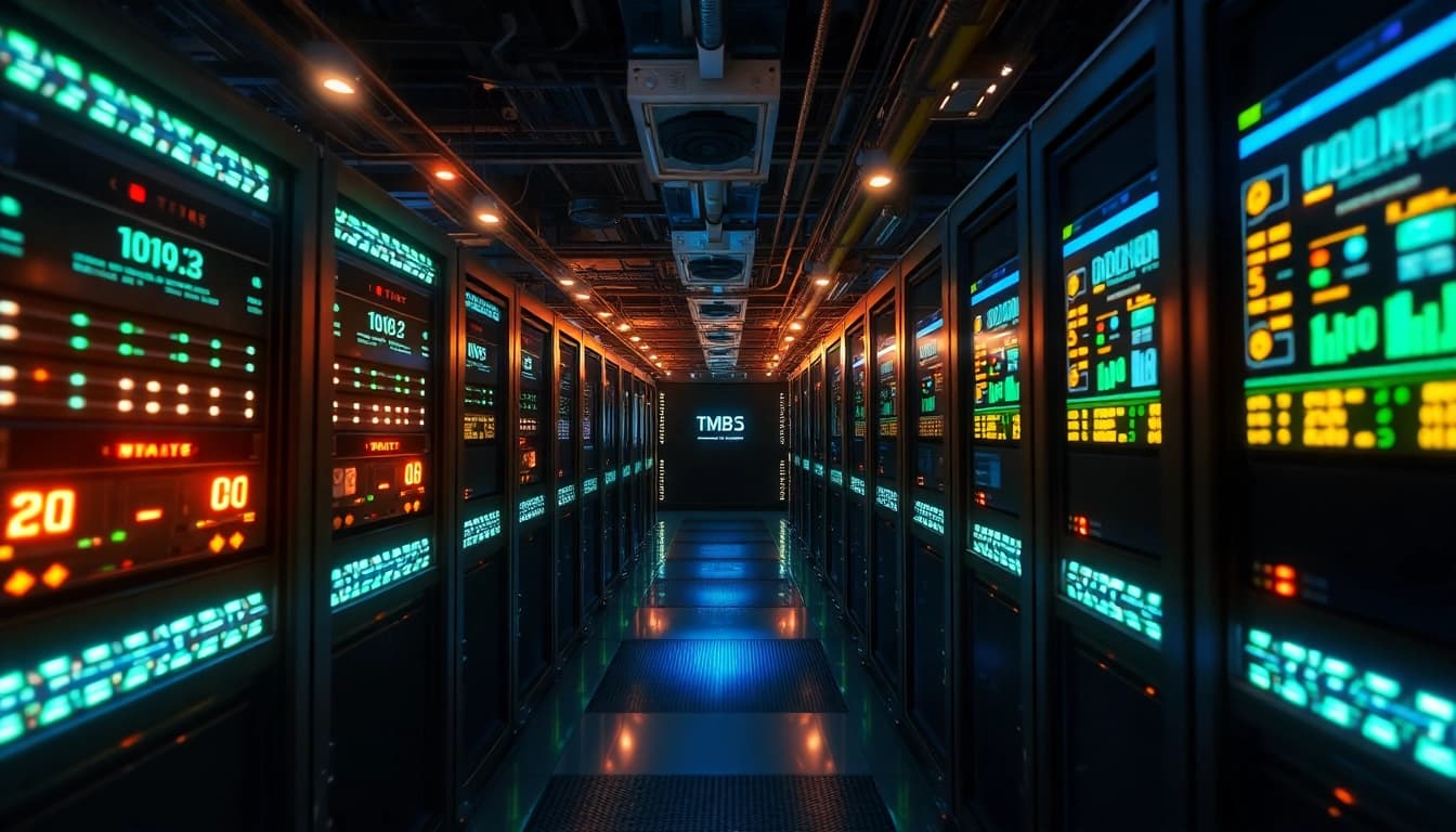Advanced data center for top cloud mining with modern rigs and cooling systems.
