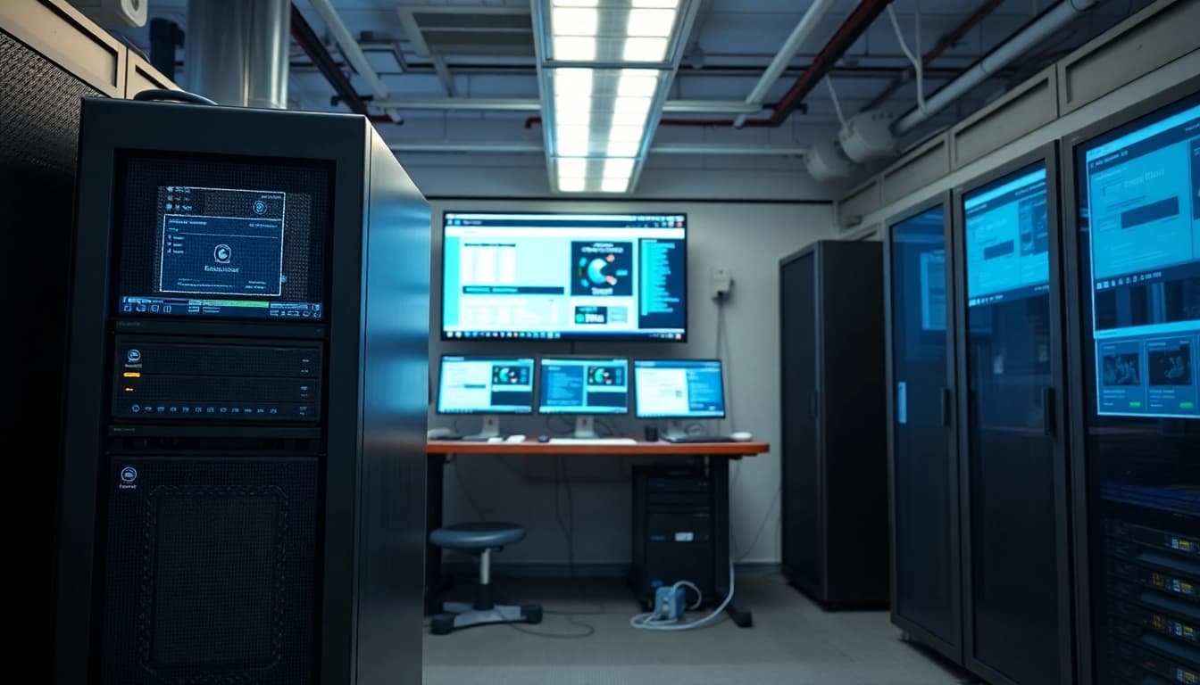 Showcasing the Best MSP for virtualization and storage in a professional data center environment with sleek technology.