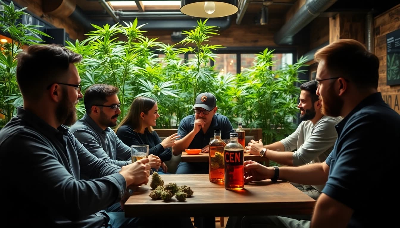 Weed Club Lloret De Mar members enjoying cannabis in a vibrant, welcoming setting.