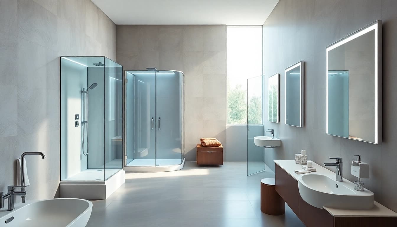 Aménagez votre salle de bain avec sirhona fr pour des miroirs et douches modernes.