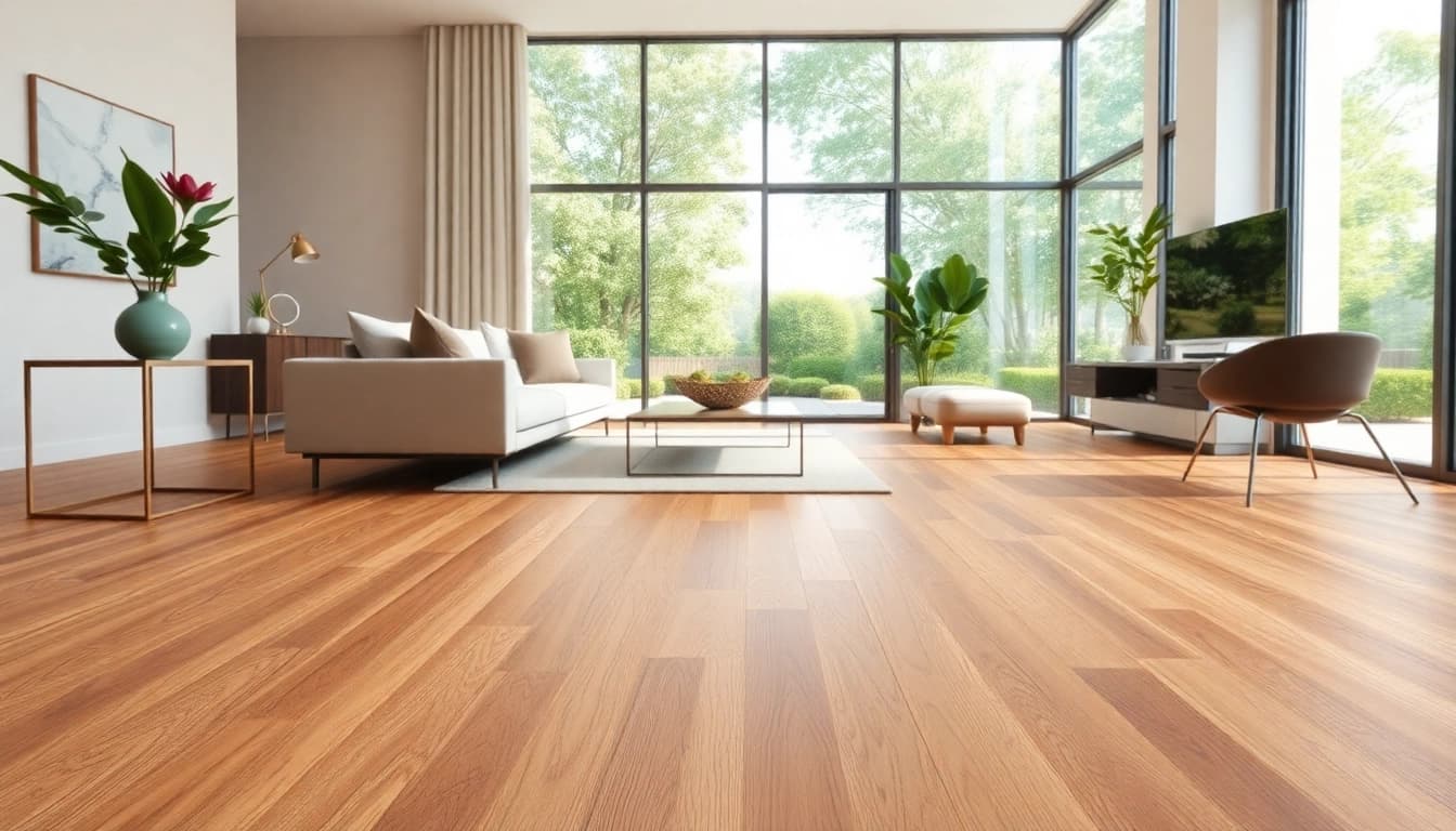 Transform your space with luxury vinyl flooring that combines style and durability in a modern home setup.