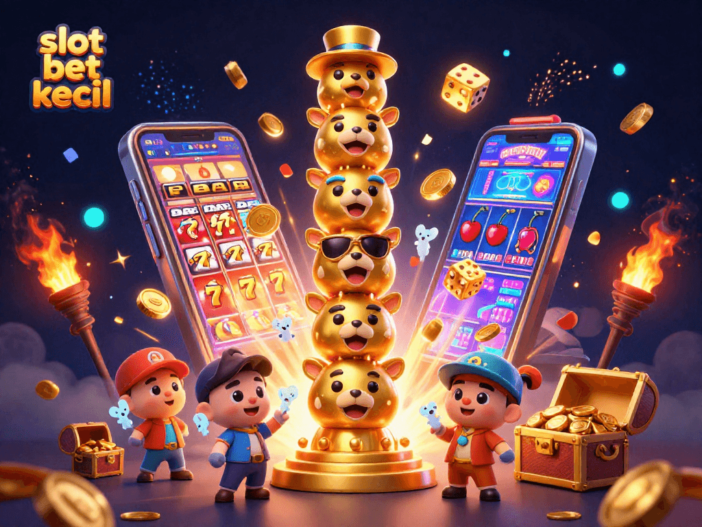 Menangkan jackpot di slot bet kecil dengan berbagai simbol bertema kasino dan karakter menarik dalam ilustrasi 3D yang memukau.