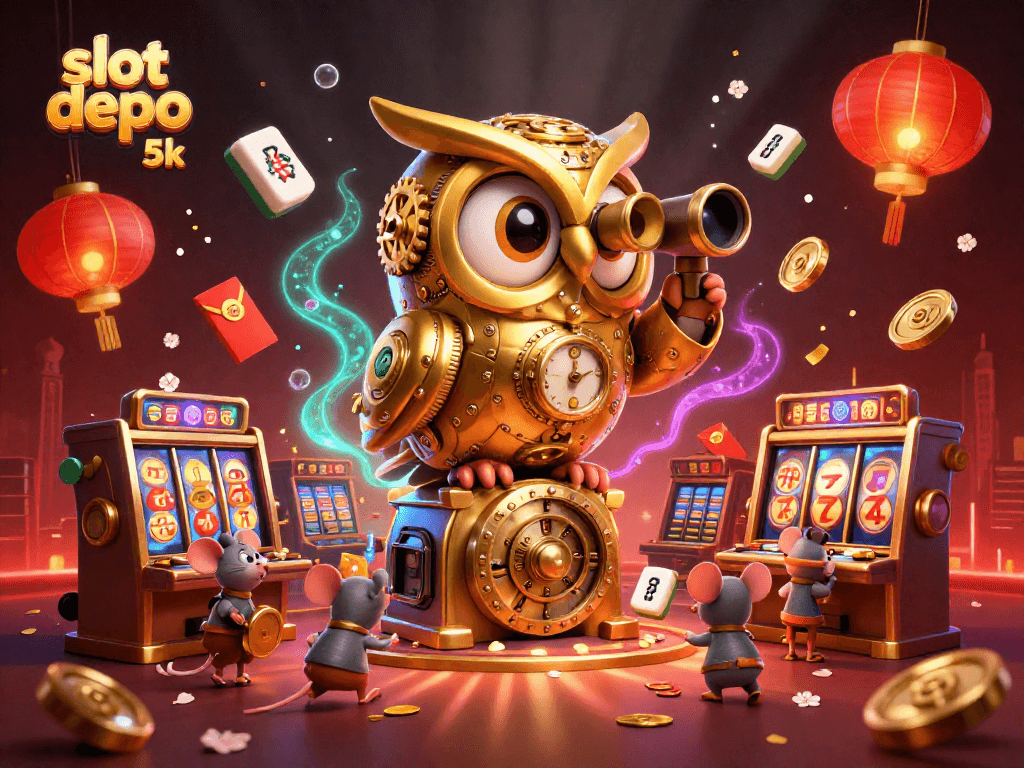Experience slot depo 5k with vibrant characters and dynamic casino elements in 3D.