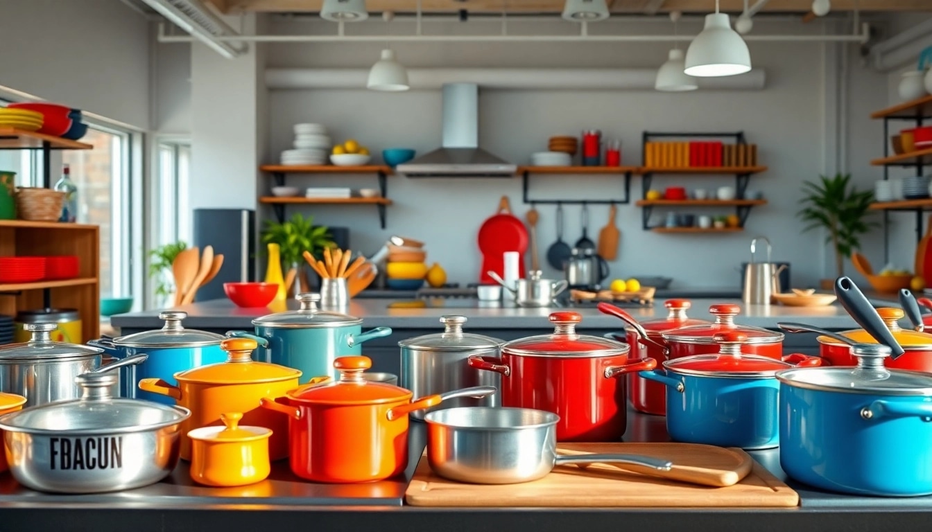 Browse diverse kitchenware Auckland selections in a vibrant showroom setting.