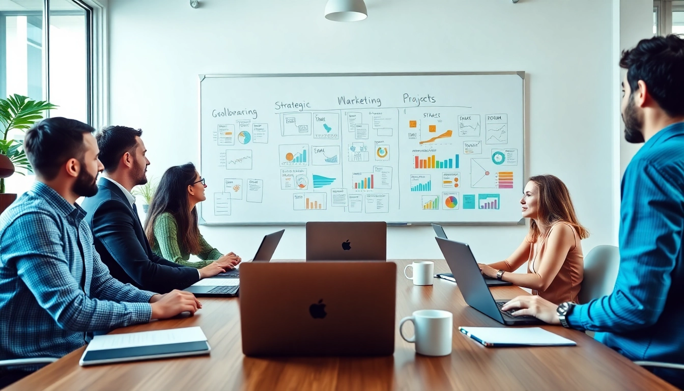 Collaborative marketing team discussing strategies for hubspot free tools.
