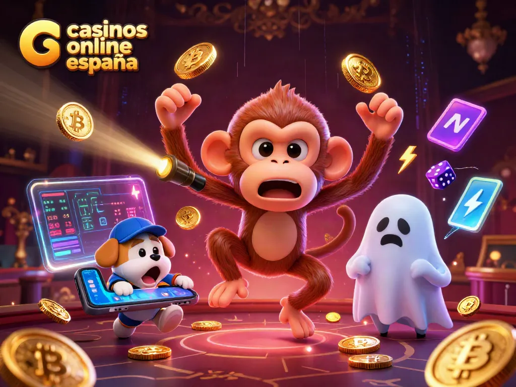Disfruta de juegos en casinos online España con una vibrante ilustración de un casino encantado.