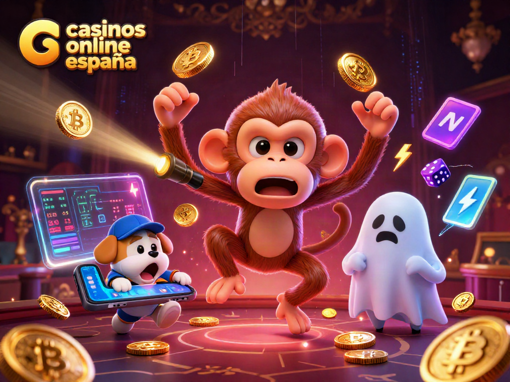 Disfruta de juegos en casinos online España con una vibrante ilustración de un casino encantado.