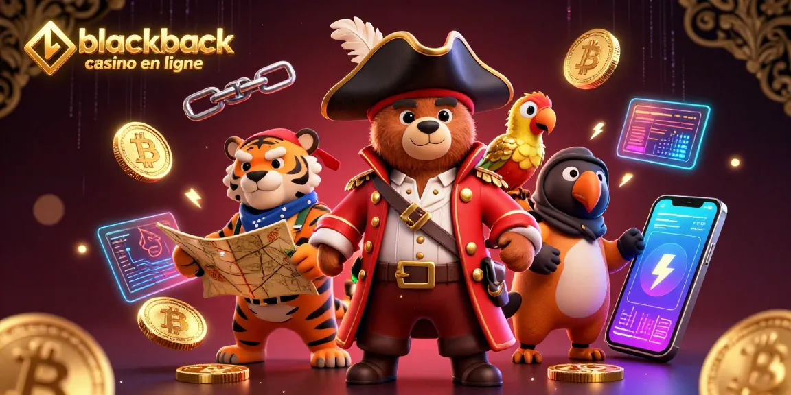 Jouer au blackjack casino en ligne avec des personnages colorés, des pièces d'or et une ambiance dynamique.