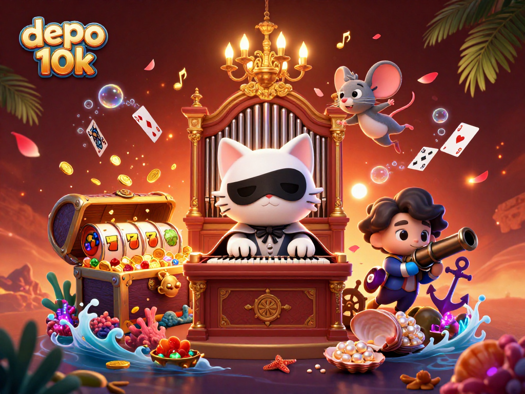 Menang secara strategis dengan depo 10k di kasino, simbol slot, dan elemen mengesankan lainnya.