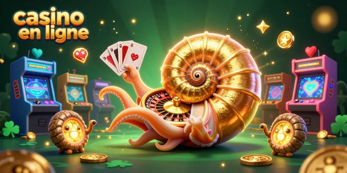 Retrouvez casino en ligne avec un nautilus géant et des machines de jeux dynamiques illuminées.