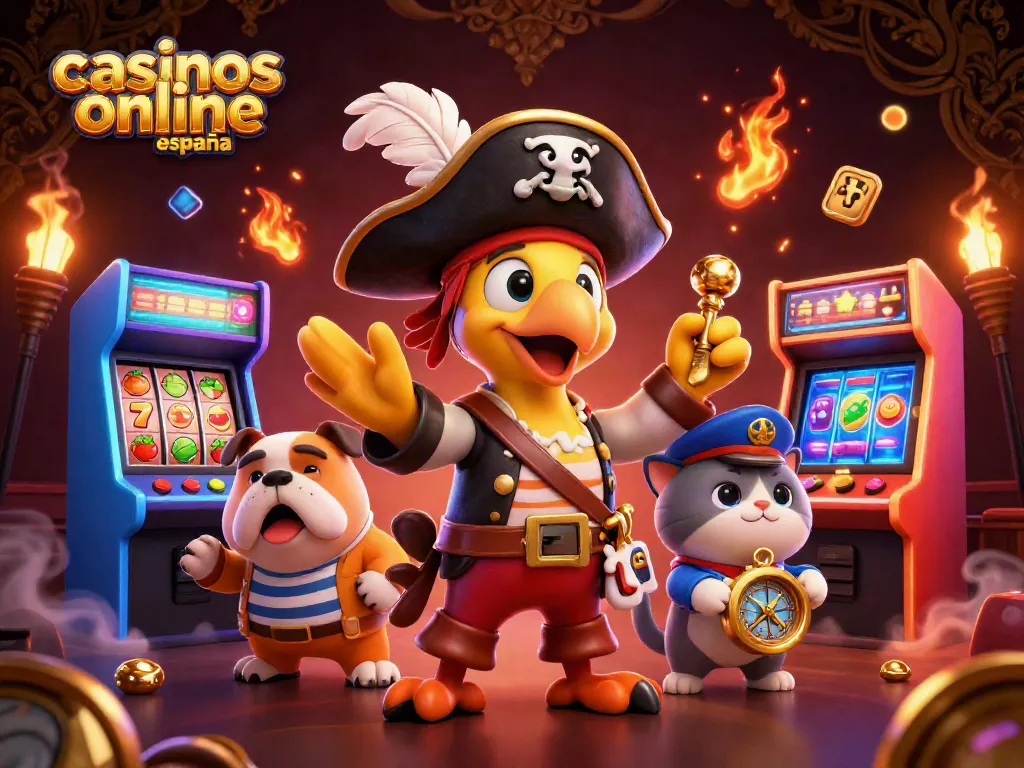 Juega y gana en los mejores casinos online España con esta vibrante ilustración de casino extremo.