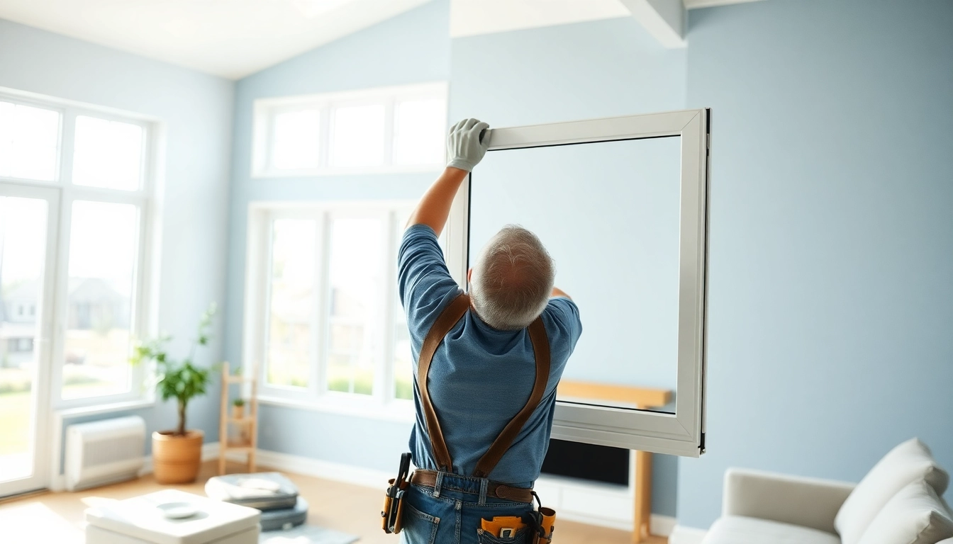 Enhance your home's comfort with expert window installation showcasing a professional at work.