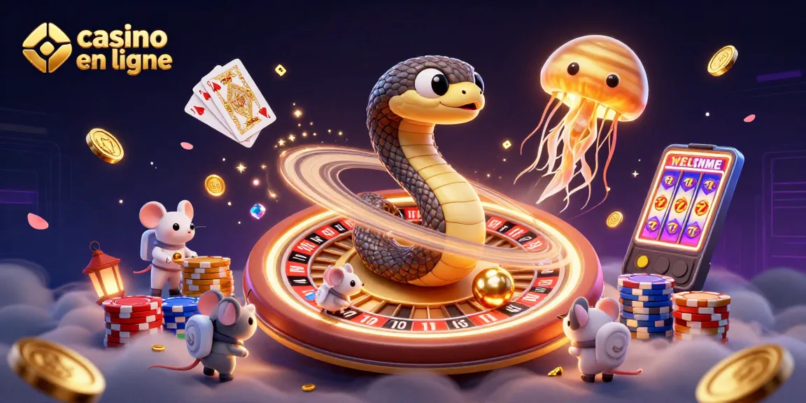 Plongez dans le jeu avec des astronautes pariant sur les anneaux d'un serpent autour de Saturne dans un casino en ligne animé.
