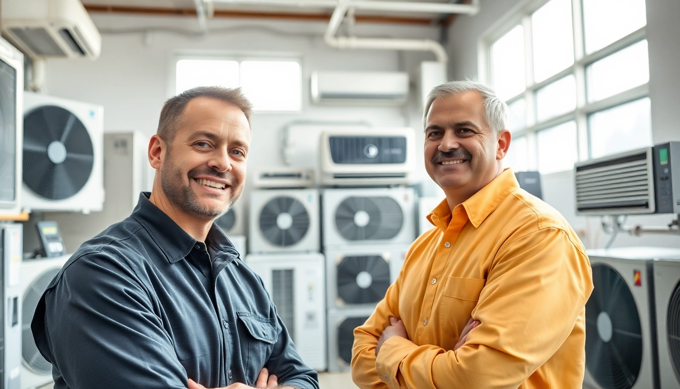 Engaging with an alberta hvac dealer technician in a modern showroom.