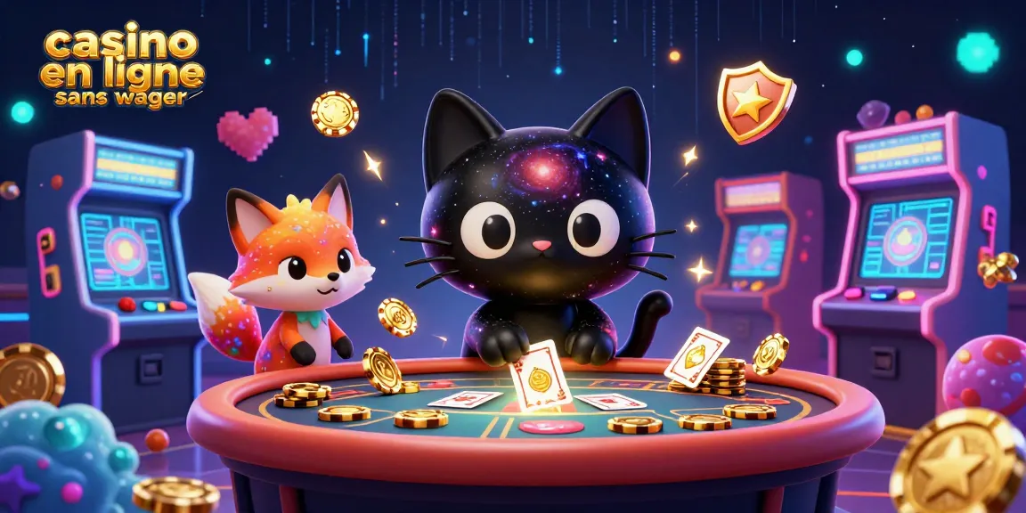 Plongez dans un casino en ligne sans wager avec un chat trou noir et un renard nébuleux.
