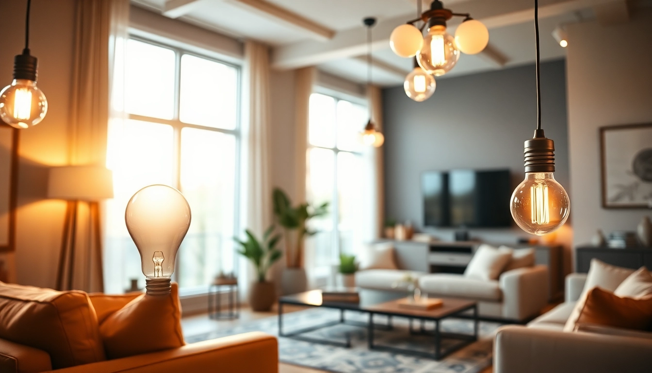 Enhance your space with versatile a19 bulbs illuminating a cozy living room.