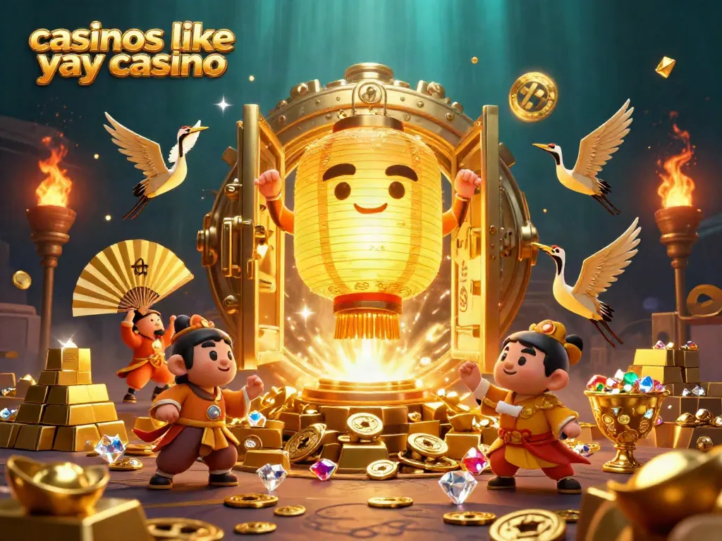 Play exciting games at casinos like yay casino with vibrant golden rewards and dynamic characters.