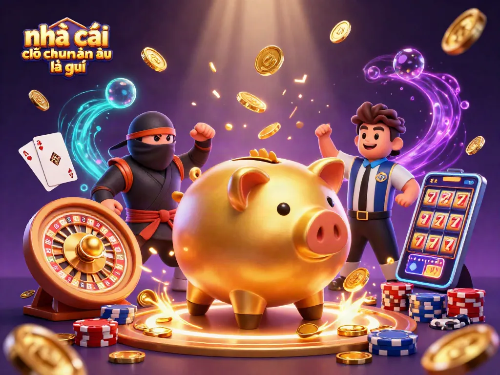 Cảnh quan sòng bạc hấp dẫn với nhân vật nhà cái đến từ châu Âu là gì chiến thắng trong trò chơi cá cược.