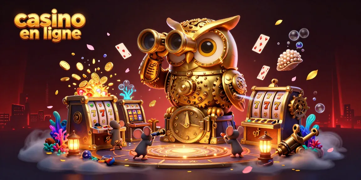 Plongez dans l'univers du casino en ligne avec cette illustration 3D captivante de machines à sous.