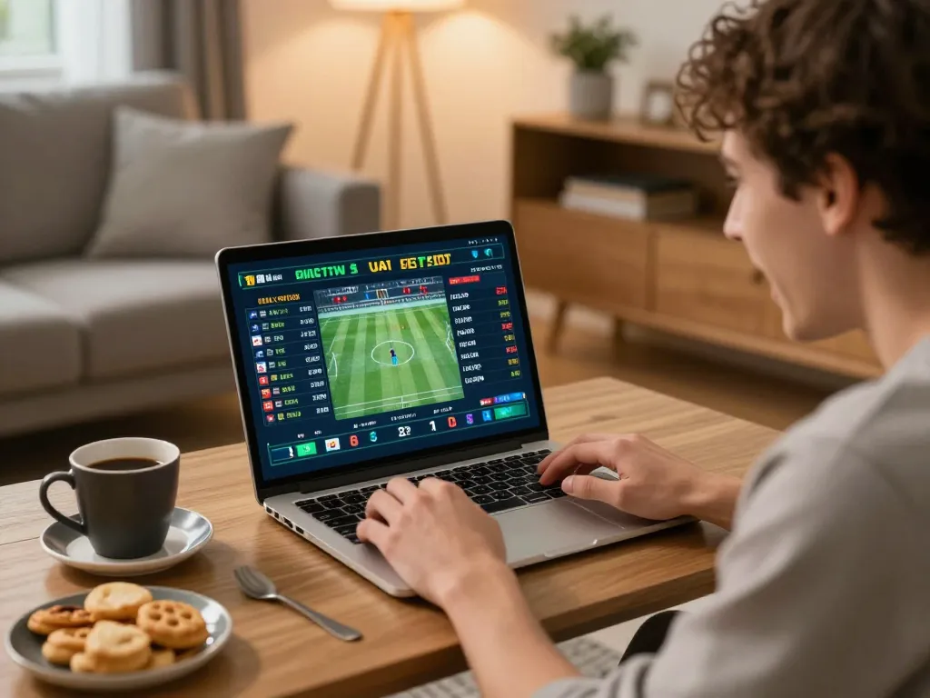 Engaging in sports betting on F168 platform with live odds displayed on a laptop