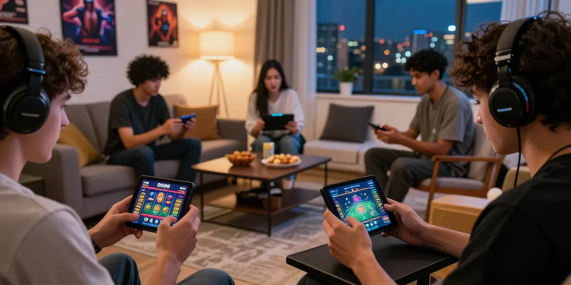 Engaged players enjoying DU88 online gaming in a lively living room setting