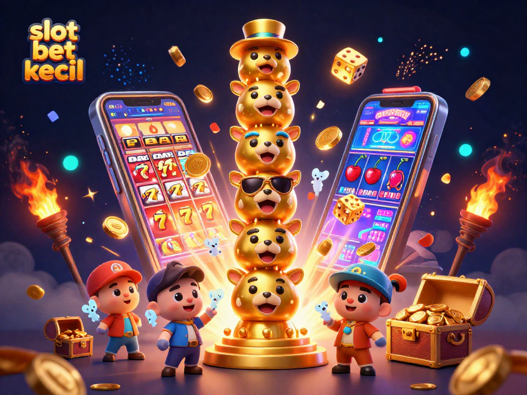 Menangkan jackpot di slot bet kecil dengan berbagai simbol bertema kasino dan karakter menarik dalam ilustrasi 3D yang memukau.