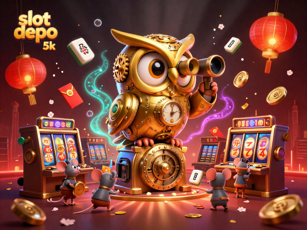 Experience slot depo 5k with vibrant characters and dynamic casino elements in 3D.