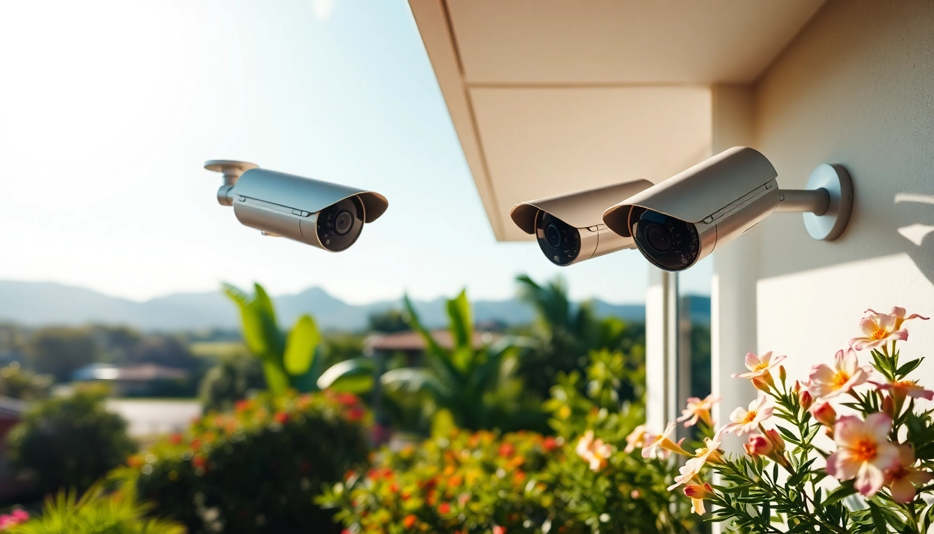 Cámaras de seguridad en Guanacaste instaladas en una casa encantadora, integrándose hermosamente con el paisaje natural.