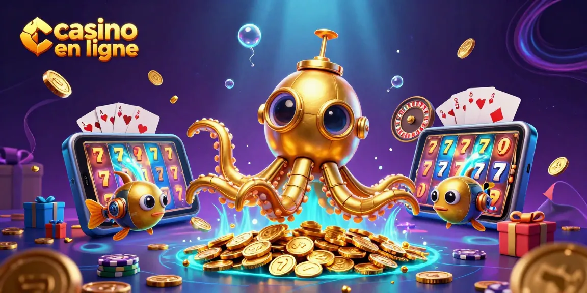 Développez votre stratégie avec casino en ligne entouré de pièces dorées et jeux animés.