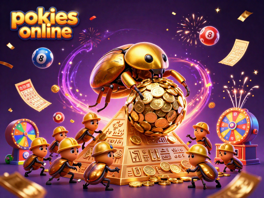 Experience pokies online excitement with golden beetles and dynamic casino elements.