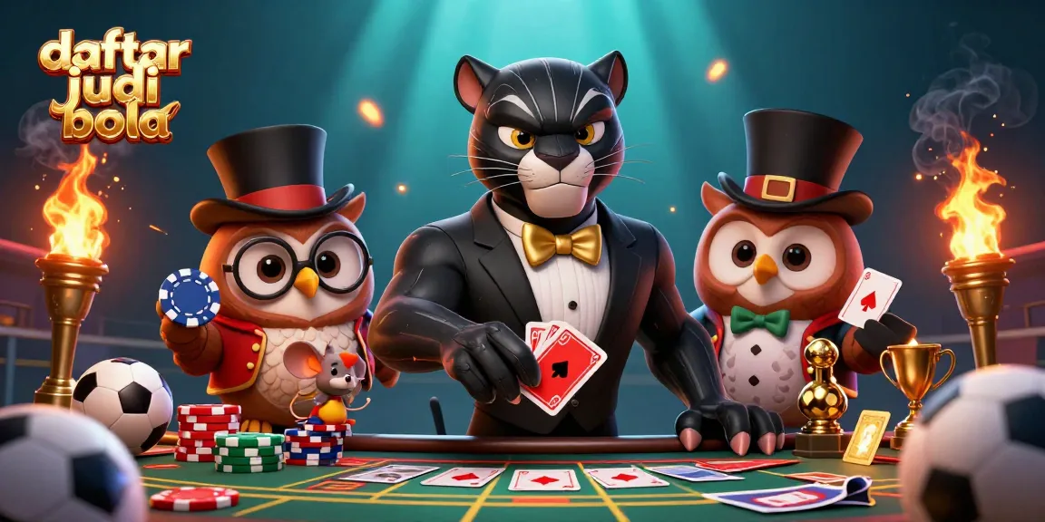 Engage with daftar judi bola through an exciting 3D sports betting scene filled with vibrant characters and elements.