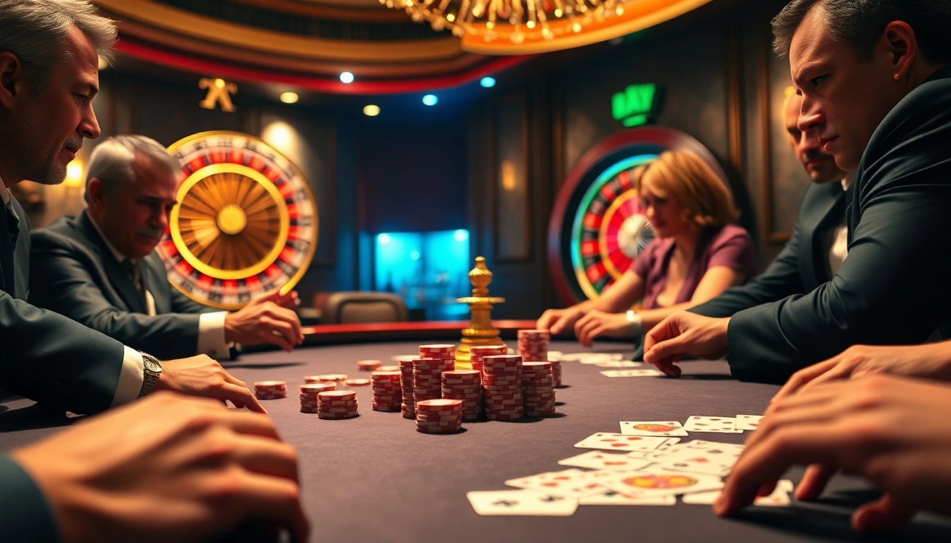 Ressentez l'excitation du casino en ligne argent réel France avec une scène de table de poker à enjeux élevés.