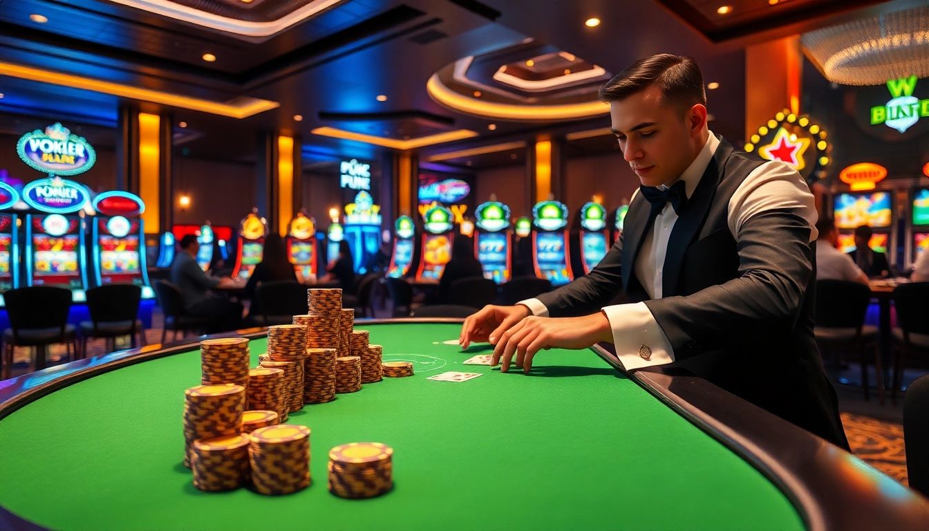 Experience the excitement of UU88 com with luxurious casino visuals featuring poker games and lively atmosphere.