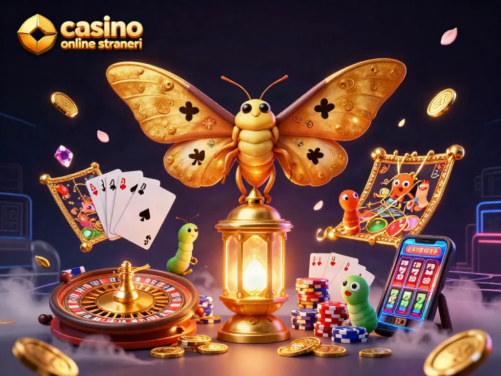 Vivi l'emozione dei casinò online stranieri con simboli dorati e giochi avvincenti.