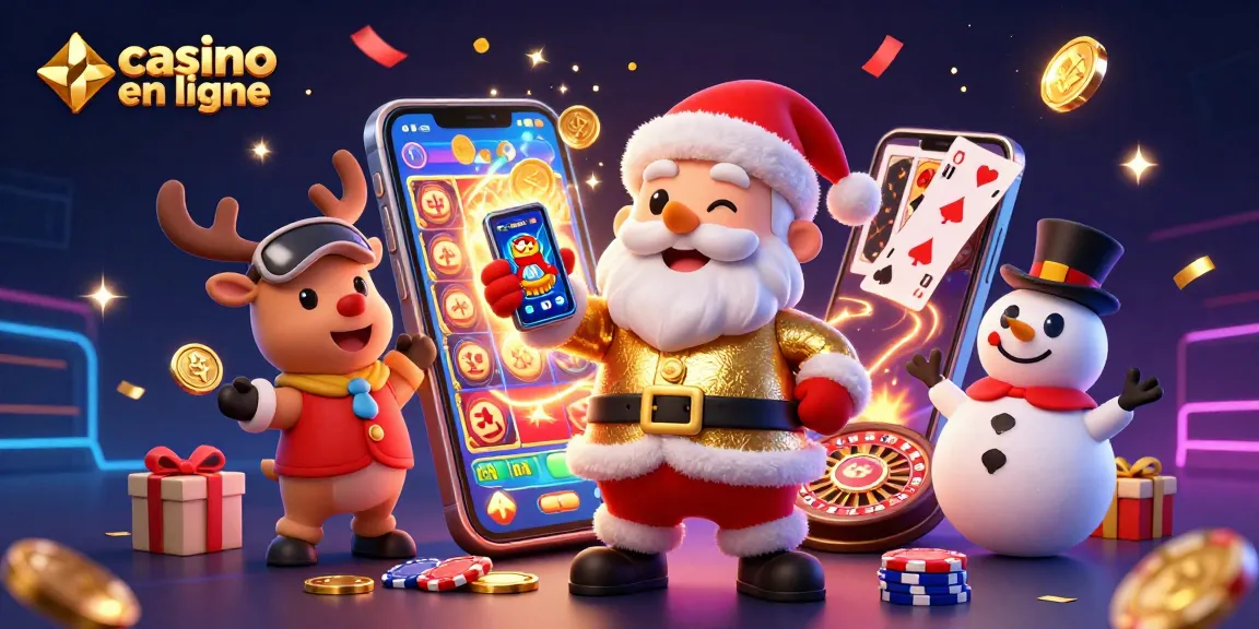 Jouer à un casino en ligne avec Santa et ses amis dans un univers festif de jeux de hasard