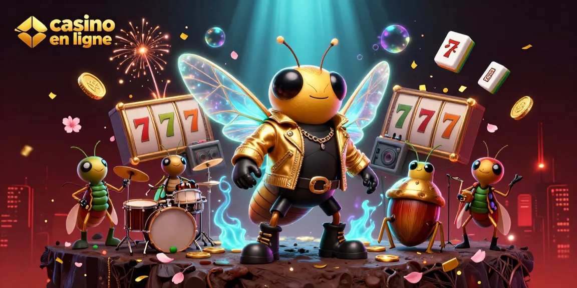 Jouer à des jeux passionnants sur un casino en ligne avec des personnages animés, des éléments de jeu et une ambiance festive.