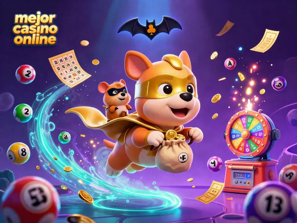 Juega en el mejor casino online y disfruta de premios visuales en esta ilustración animada.
