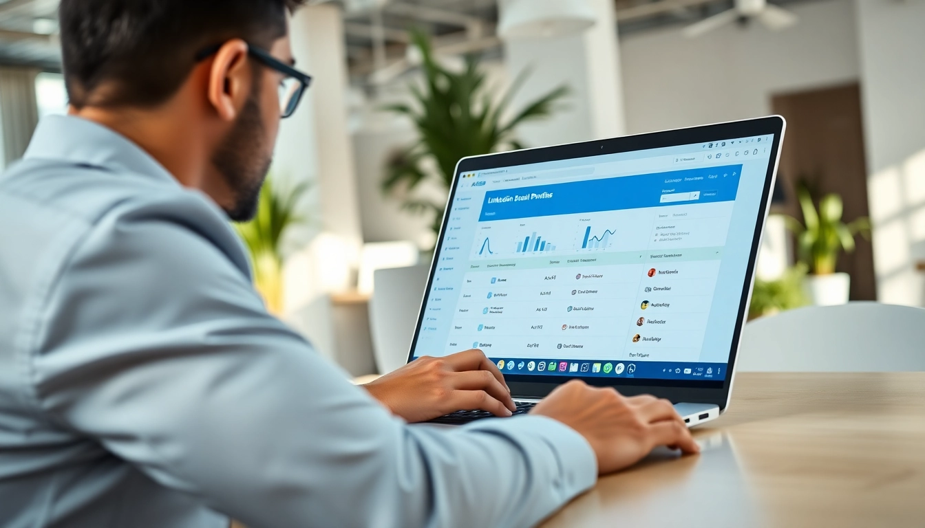 Enhance your strategy with a linkedin email enrichment tool showcased by a businessperson in an office.