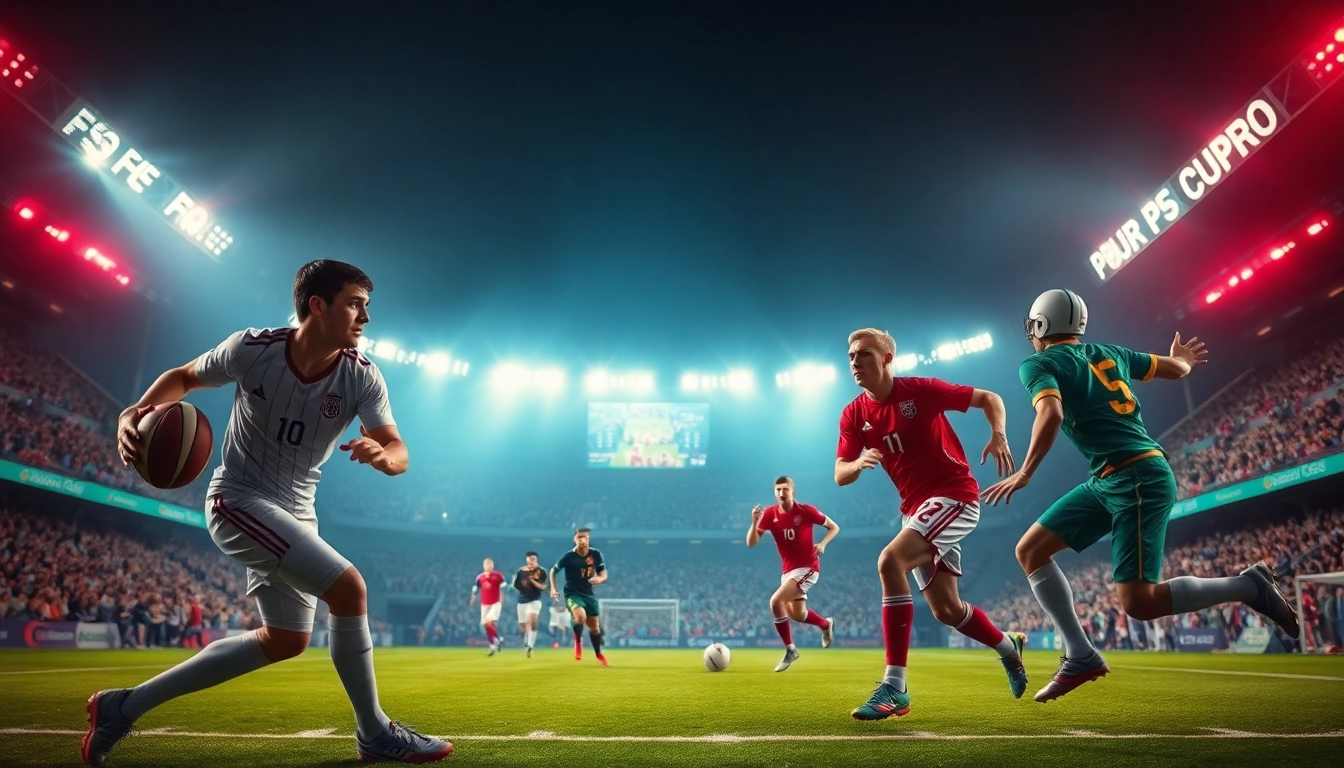 Sports action scene illustrating the excitement of online sportsbooks Georgia as athletes compete.