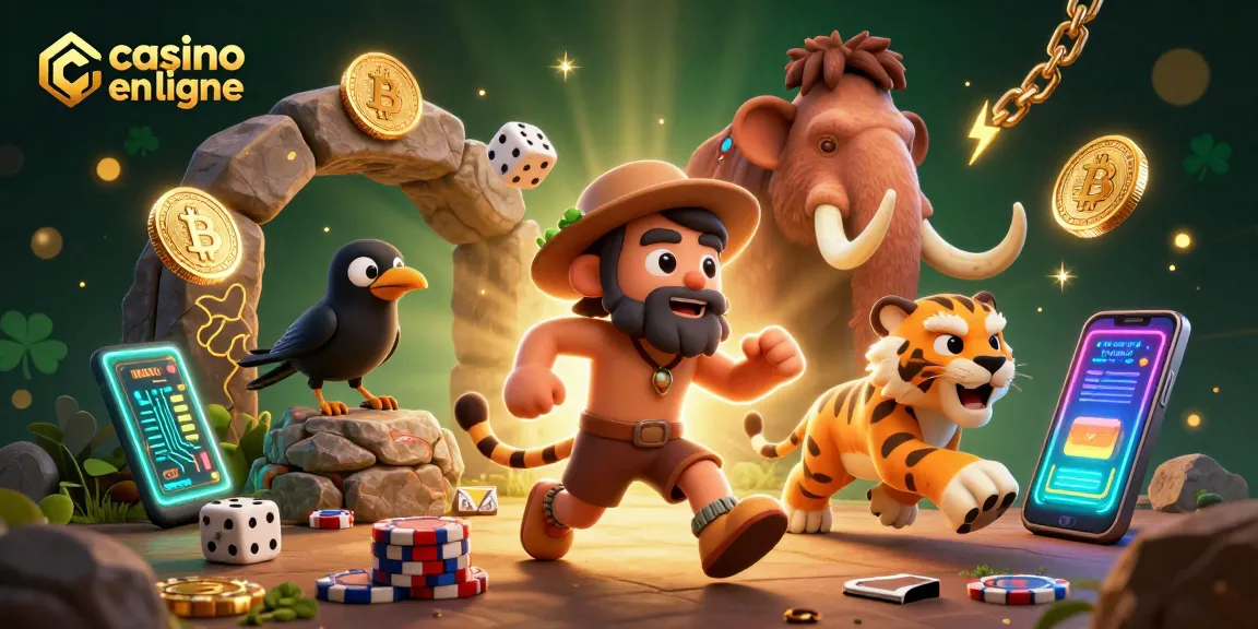 Profitez d'une expérience immersive dans un casino en ligne avec des personnages colorés et des éléments élégants.