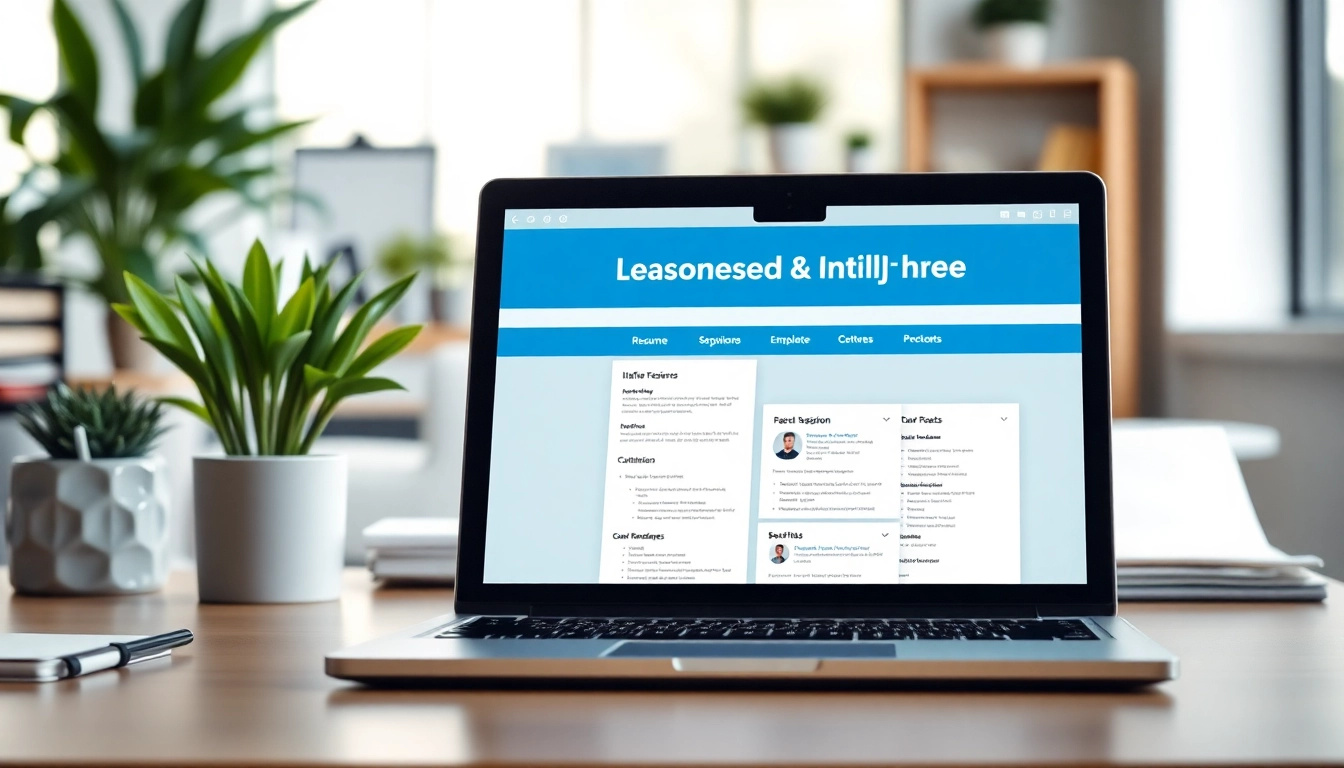 Utilize this modern Resume Builder on your laptop to craft an impressive professional resume.