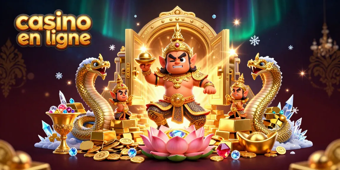 Le gardien du temple en armure dorée au "casino en ligne" attire avec sa richesse scintillante.