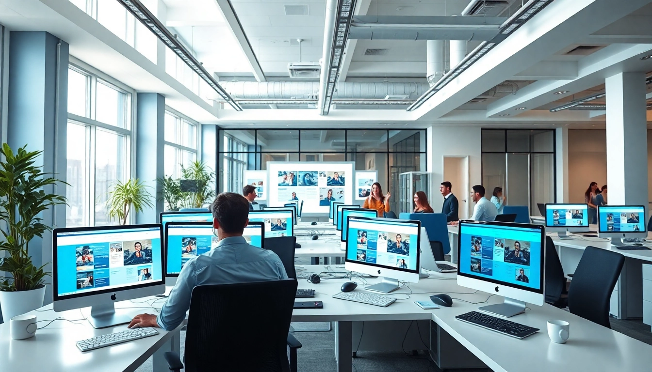 Gestalten Sie beeindruckende Webseiten mit Hüsig Webdesign Marketing in einem modernen Büro.