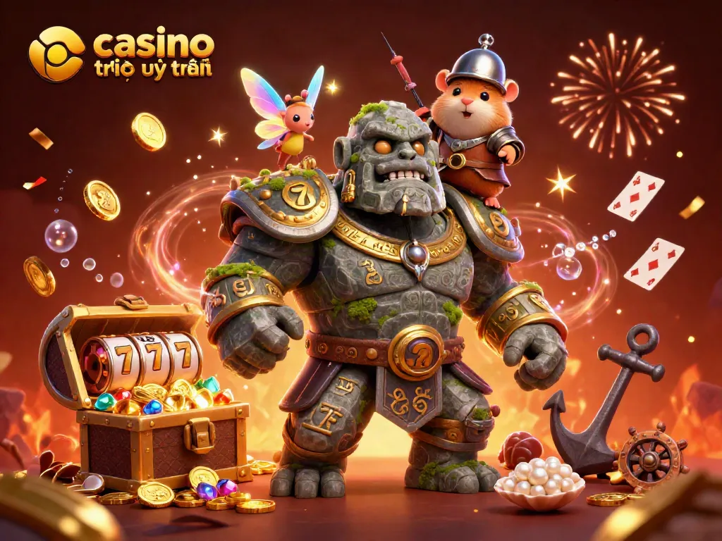 Khám phá casino trực tuyến uy tín với hình ảnh thần bảo vệ cổ xưa và những phần thưởng hấp dẫn.