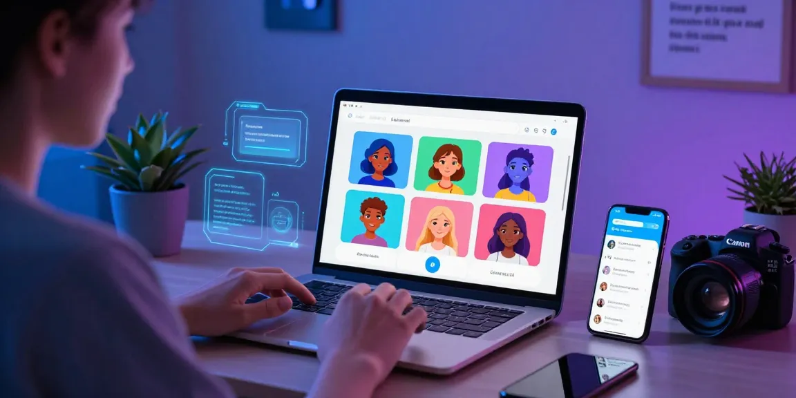 Interactive Crushon AI chat scene with engaging avatars and tech elements.