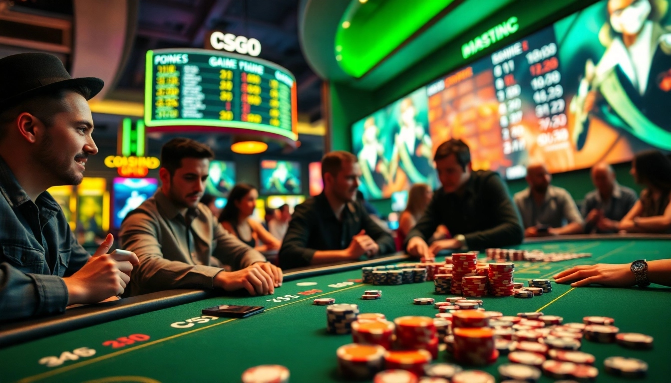 Discover exciting gameplay at reddit csgo gambling sites with vibrant casino tables and players.