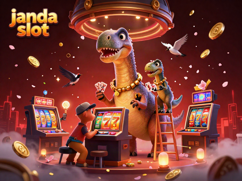 Pengalaman menarik janda slot dengan karakter kartun di kasino yang ramai.