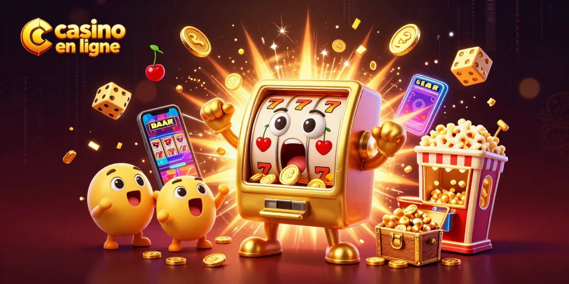 Le casino en ligne s'anime avec un jackpot fou, des machines à sous dorées et une ambiance vibrante.