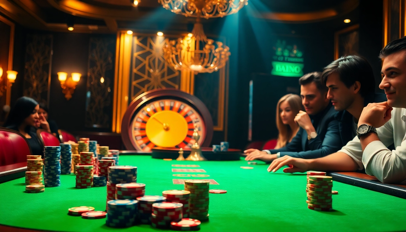 Participez à l'excitation du casino en ligne argent réel France à une table de jeu luxueuse.